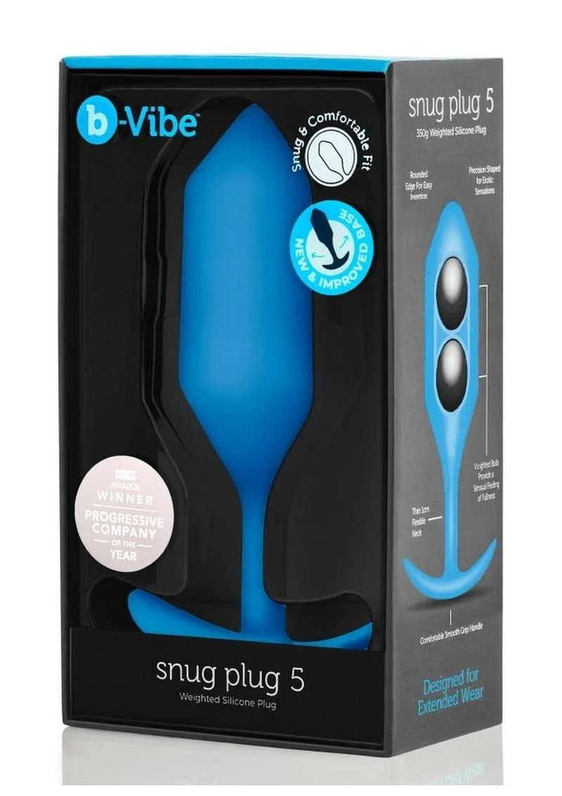 b Vibe Snug Plug 5 Weighted Butt Silicone Anal Plug - Image 7