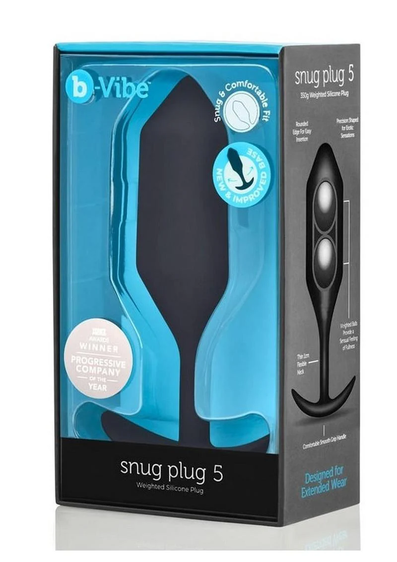 b Vibe Snug Plug 5 Weighted Butt Silicone Anal Plug - Image 8