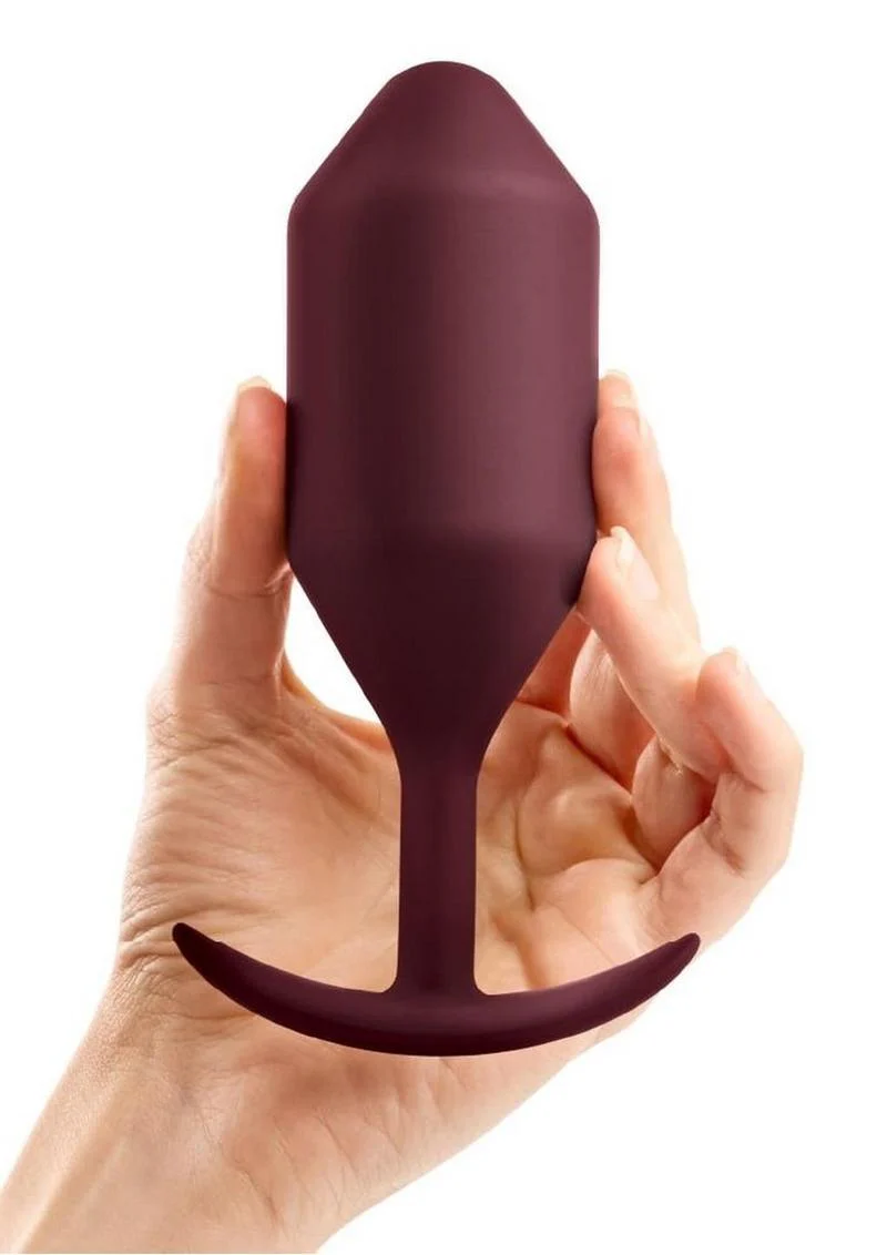 b Vibe Snug Plug 5 Weighted Silicone Anal Plug - Image 3