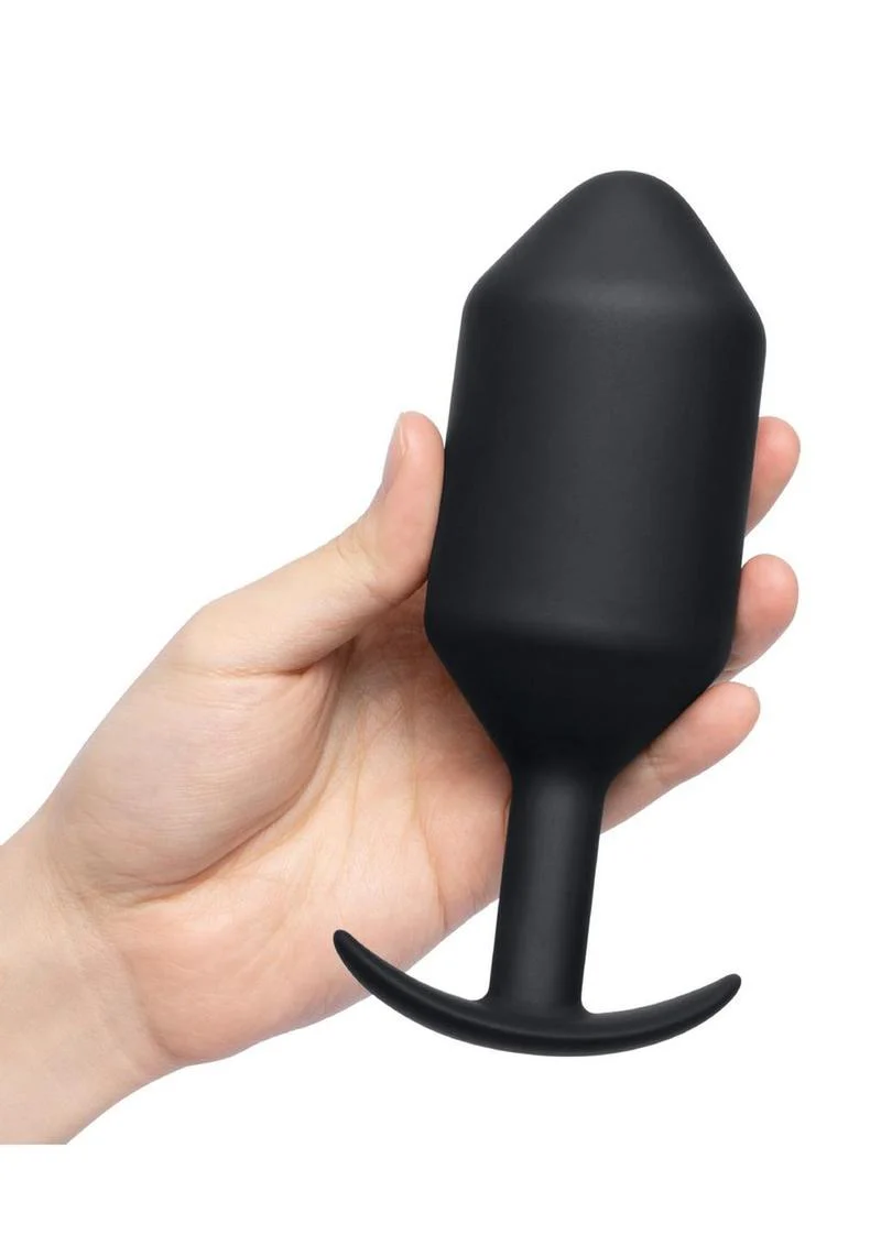 b Vibe Snug Plug 7 Weighted Silicone Anal Plug - Image 3