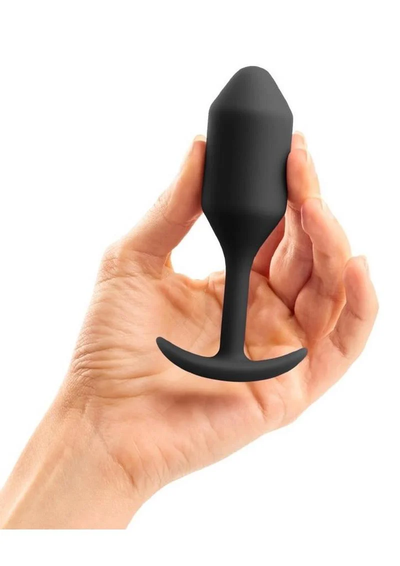 b Vibe Snug Weighted Silicone Anal Plug - Image 12