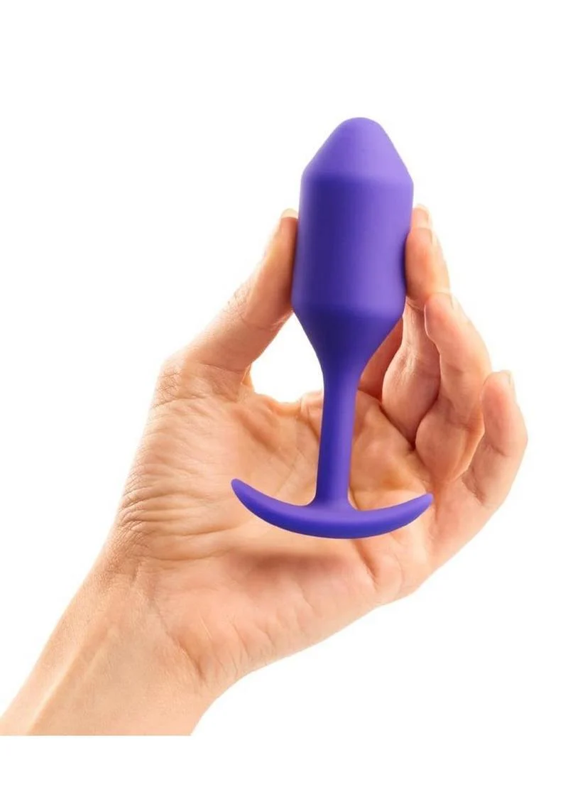 b Vibe Snug Weighted Silicone Anal Plug - Image 3