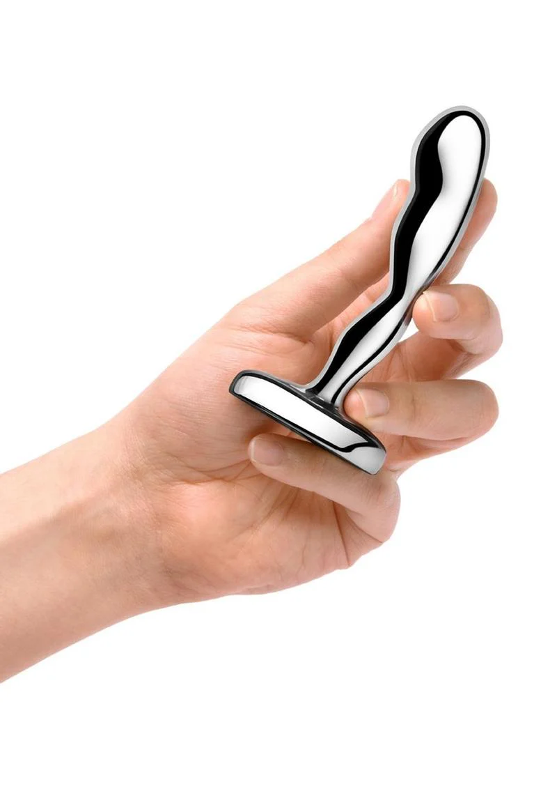 B-Vibe Stainless Steel Prostate Plug Massager - Image 3