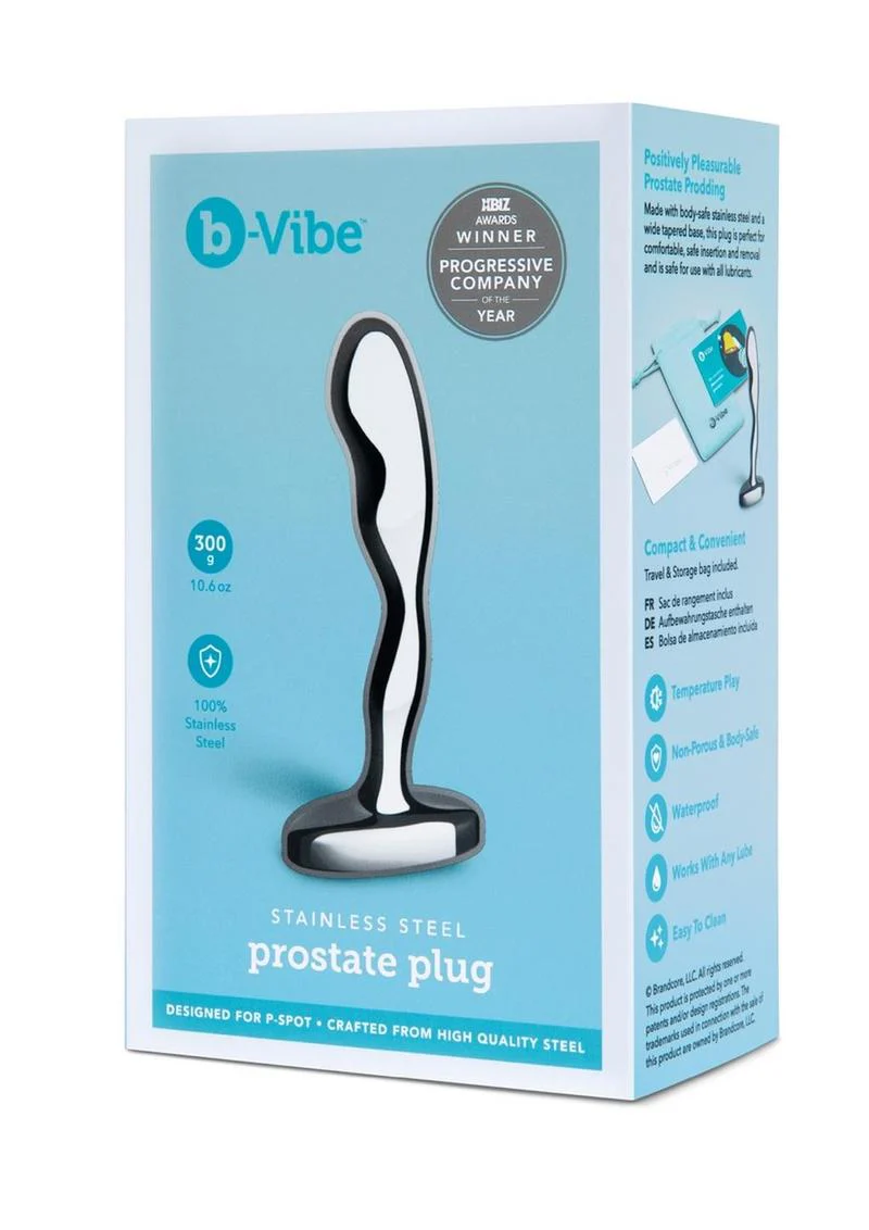 B-Vibe Stainless Steel Prostate Plug Massager - Image 4