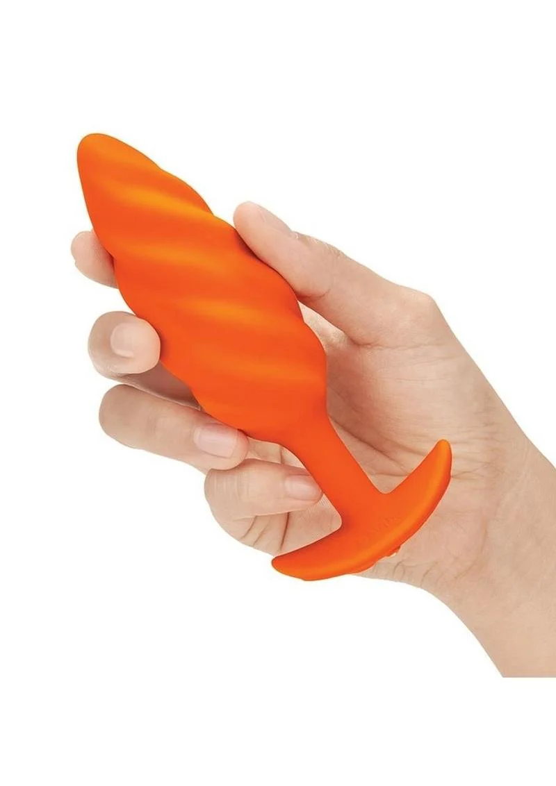 B-Vibe Swirl Textured Rechargeable Silicone Anal Plug - Image 2