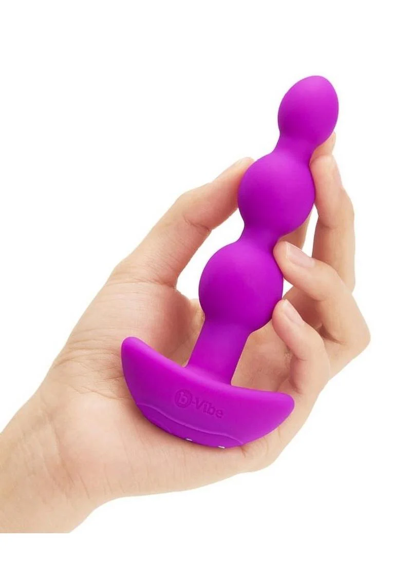 B-Vibe Triplet Rechargeable Anal Beads with Remote Control - Image 3