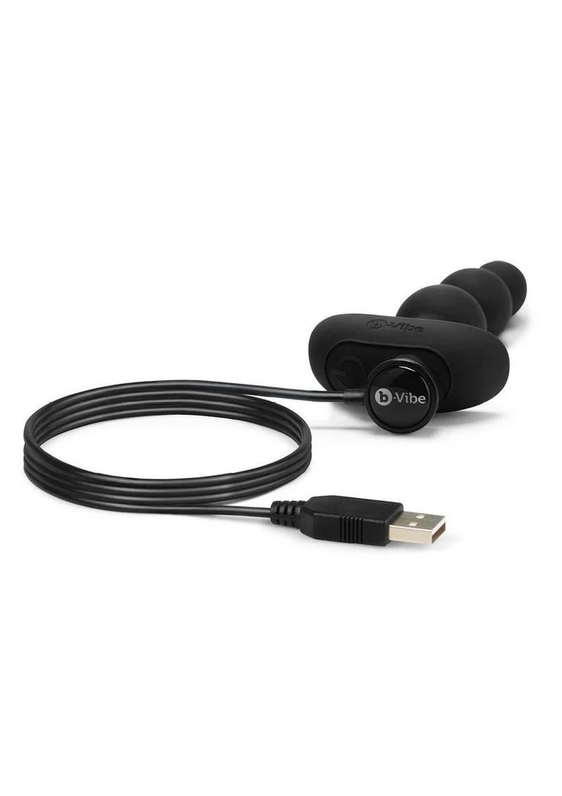 B-Vibe Triplet Rechargeable Anal Beads with Remote Control - Image 5