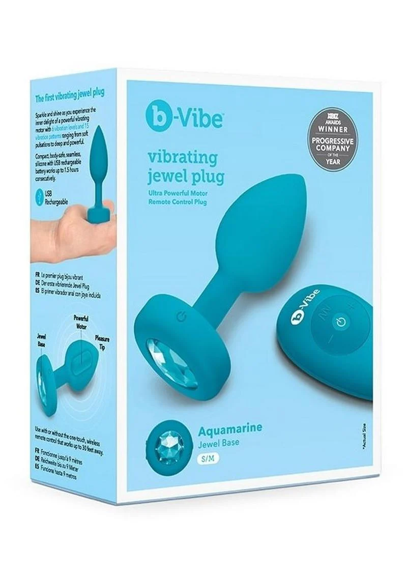 B-Vibe Vibrating Jewel Plug With Ultra Powerful Remote Control Motor - Image 13