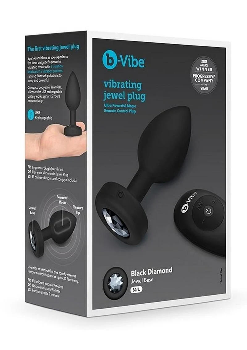 B-Vibe Vibrating Jewel Plug With Ultra Powerful Remote Control Motor - Image 14