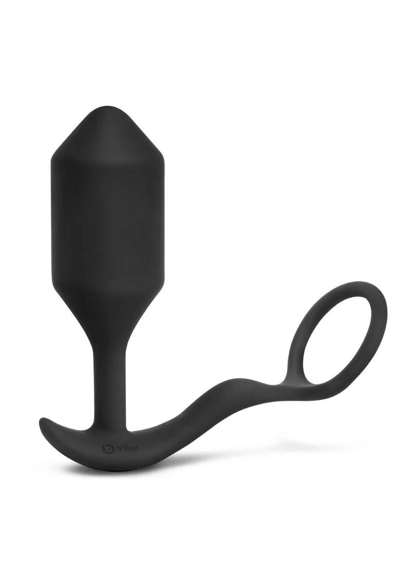 B-Vibe Vibrating Snug And Tug Silicone Cock Ring And Anal Plug - Image 4