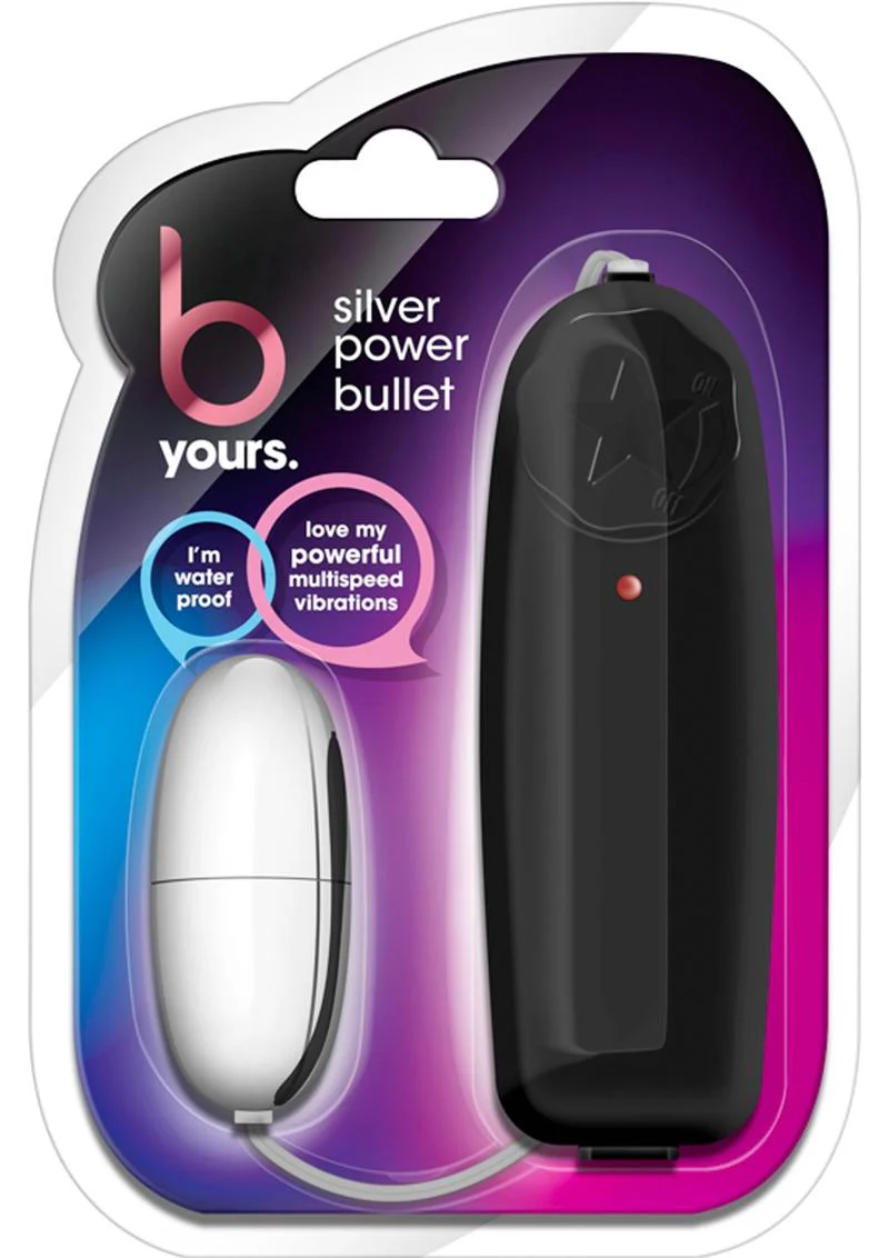 B Yours Silver Power Bullet With Remote Control Vibrators - Image 4