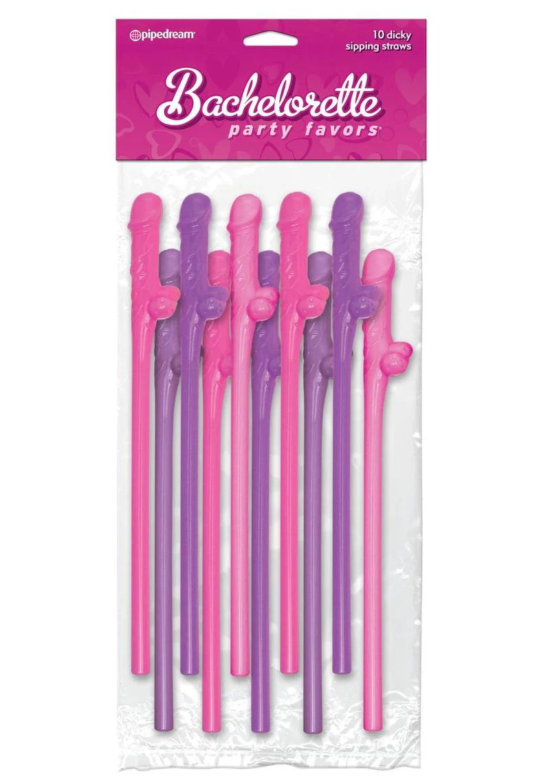 Bachelorette Glow in the Dark Dicky Sipping Straws - Image 6