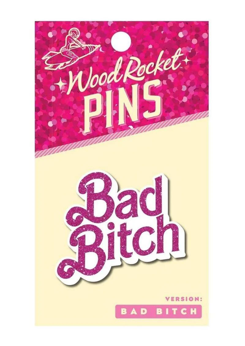 Bad Bitch Enamel Pin By Pink Glitter - Image 2
