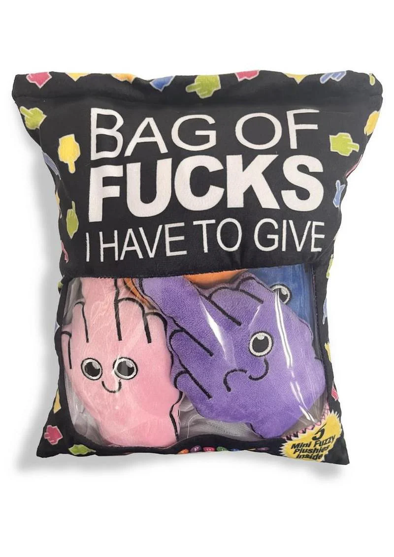Bag of Fucks I Have to Give Plushies Funny Novelty Pillow Gift Set - Image 3