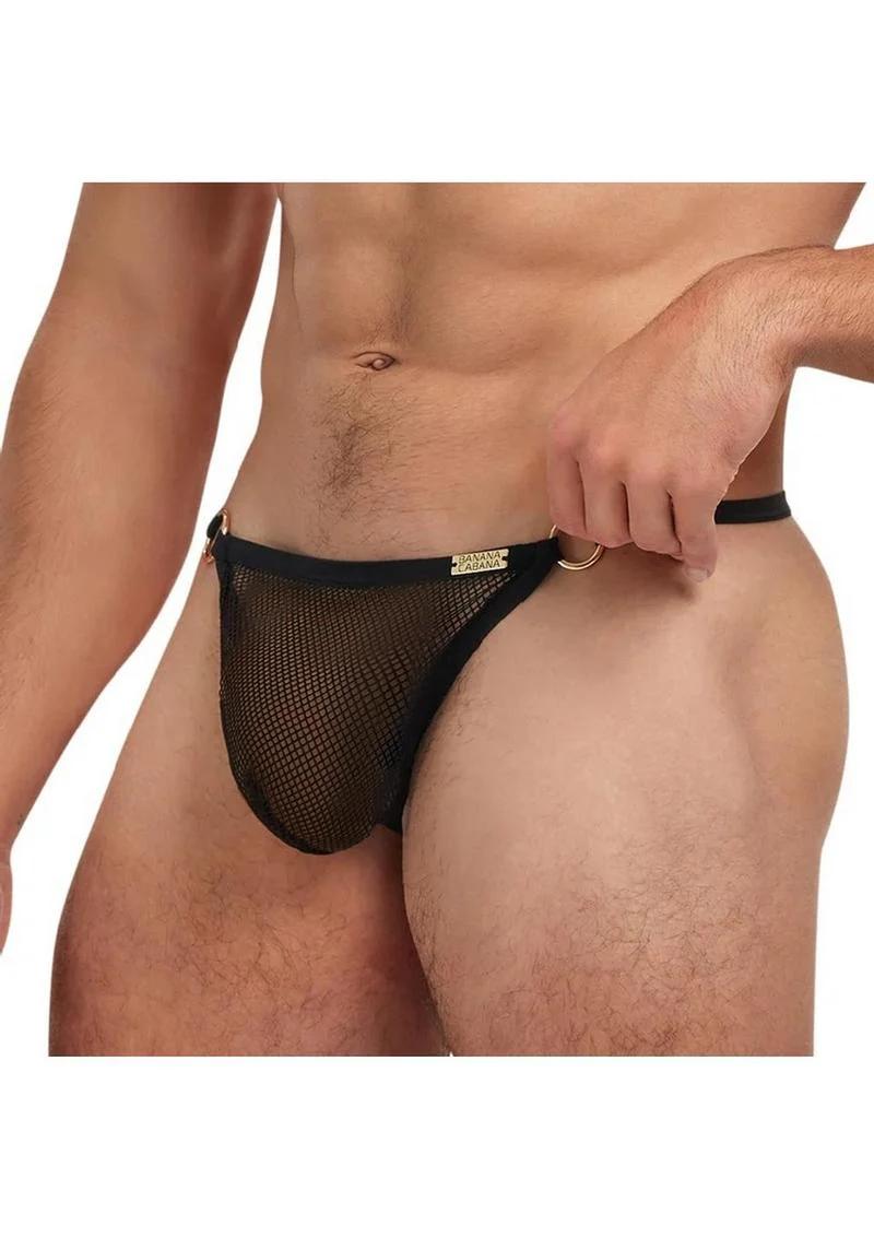 Banana Cabana Fishnet Thong Mesh G-String for Men - Image 4