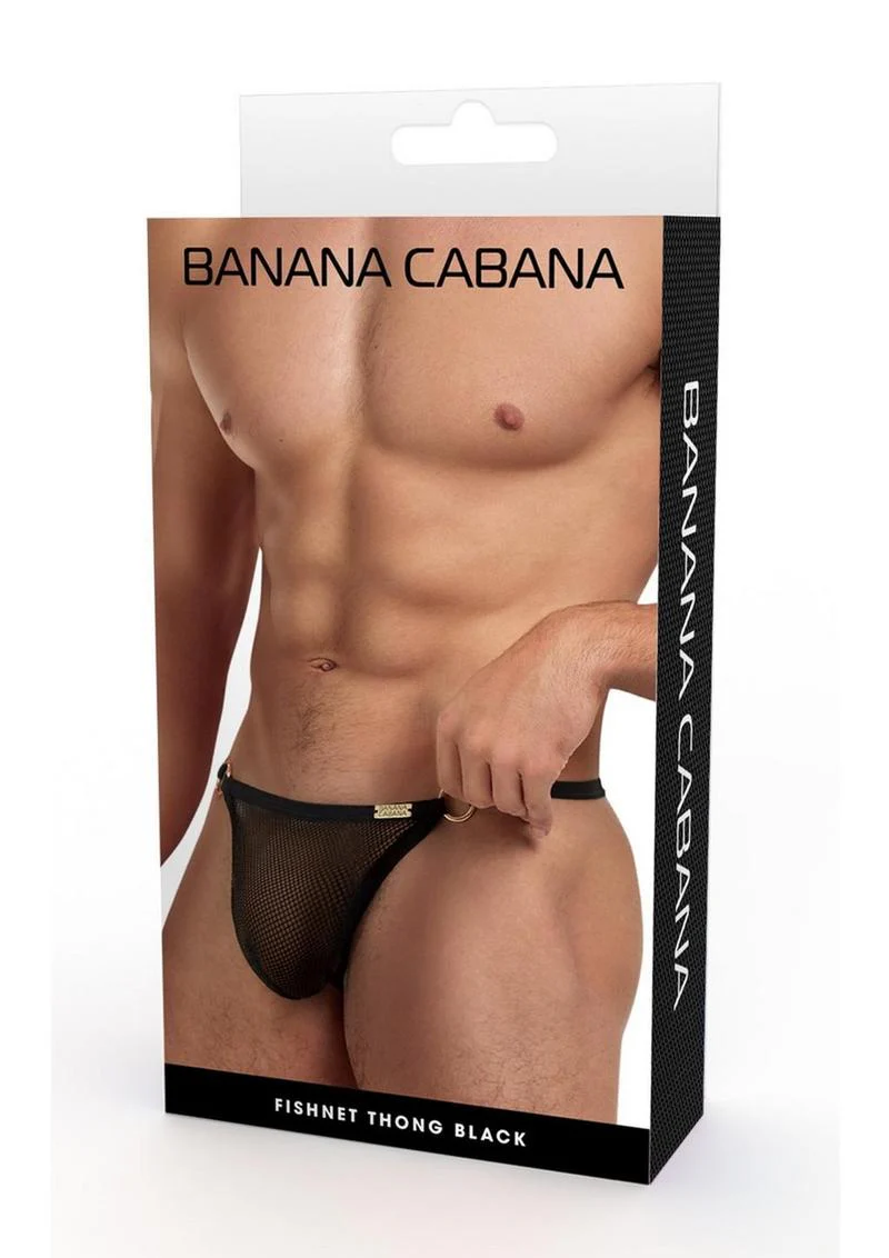 Banana Cabana Fishnet Thong Mesh G-String for Men - Image 5