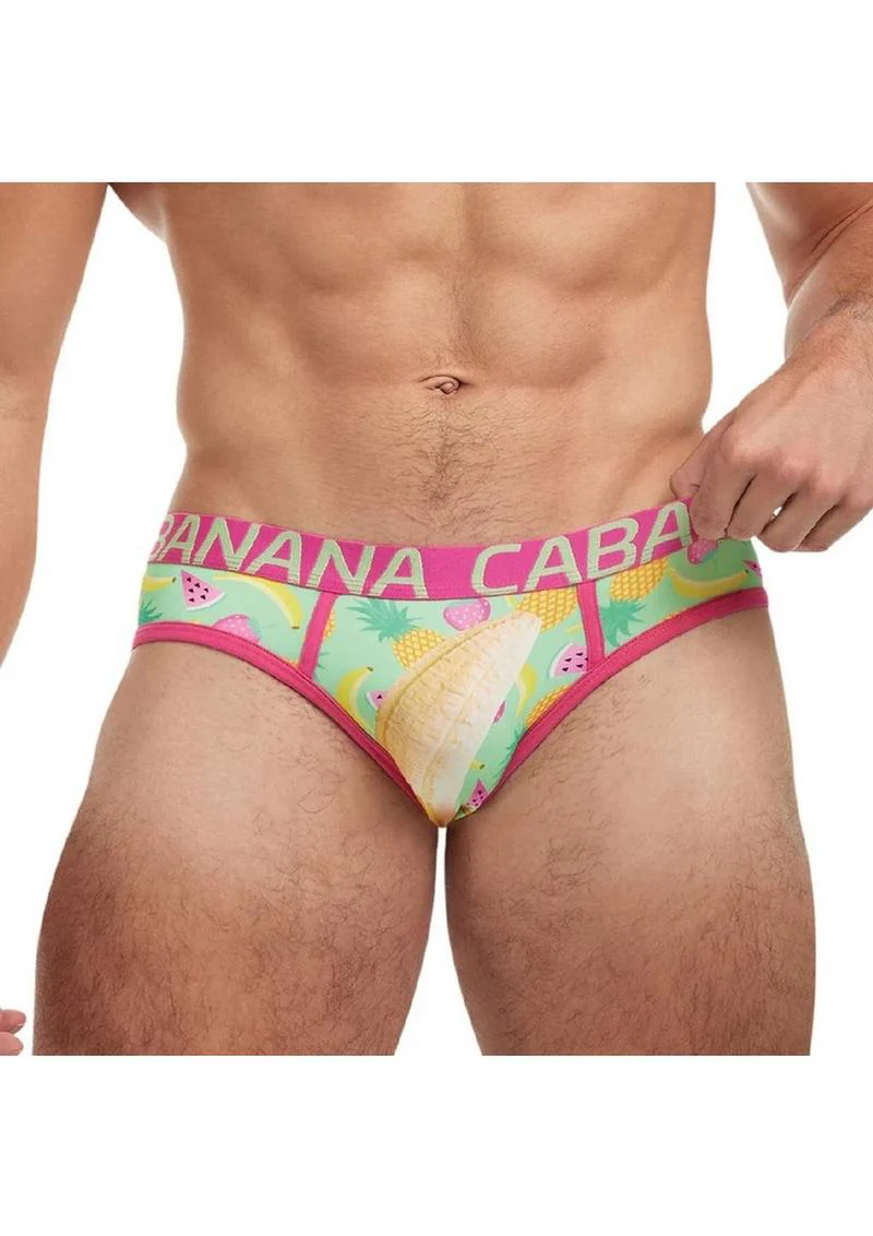 Banana Cabana Fruity Brazilian Bikini Mix Fun Tropical Print Men’s Brief - Image 4