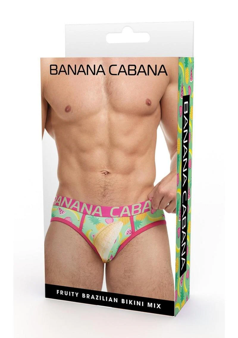 Banana Cabana Fruity Brazilian Bikini Mix Fun Tropical Print Men’s Brief - Image 5