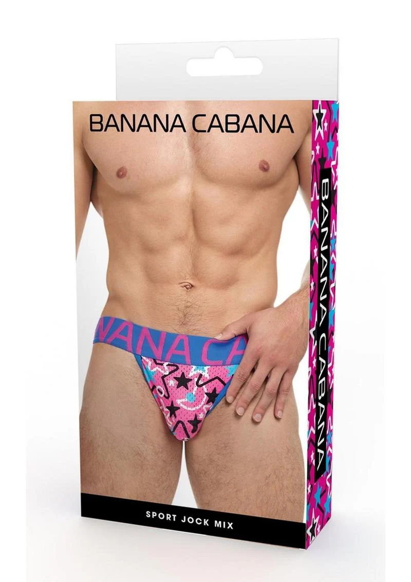 Banana Cabana Sport Jock Mix Vibrant Athletic Jockstrap with Bold Print - Image 17