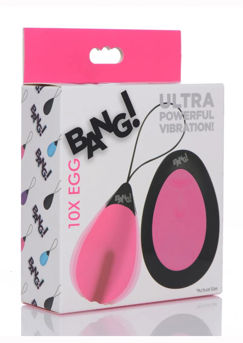 Bang! 10x Rechargeable Silicone Vibrating Egg With Remote Control - Image 15