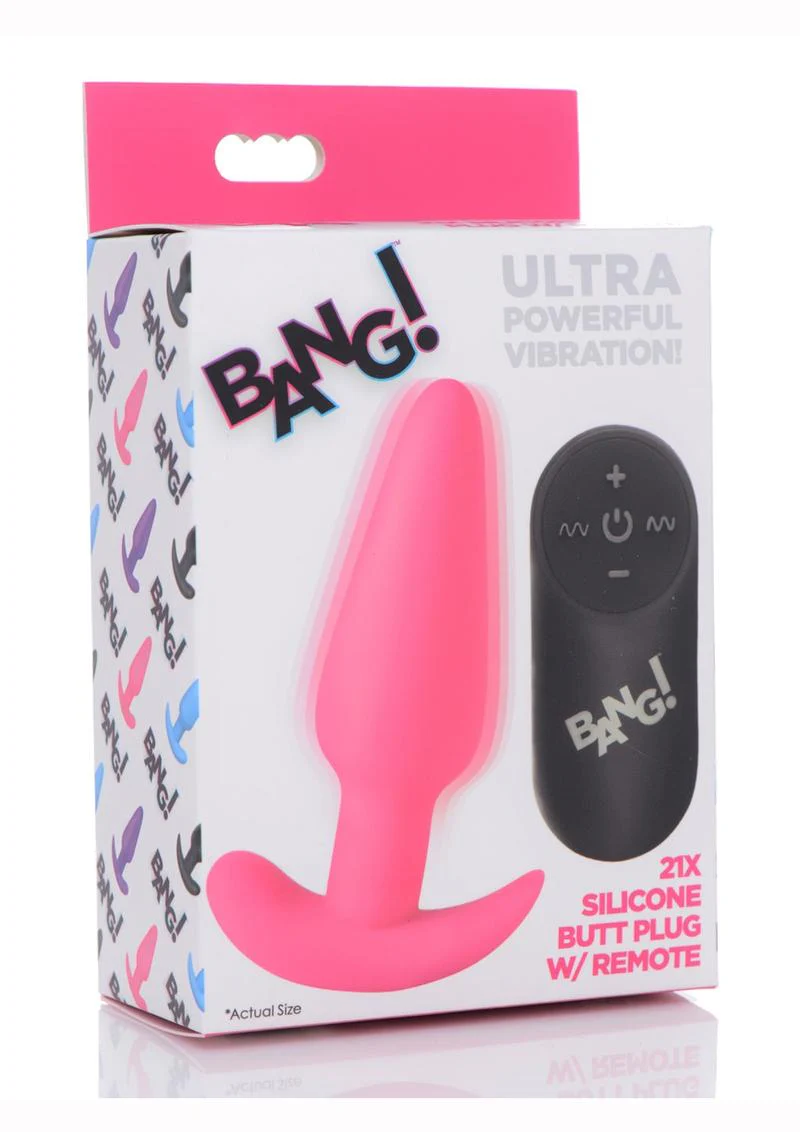 BANG 21X Silicone Vibrating Butt Plug with Remote - Image 14