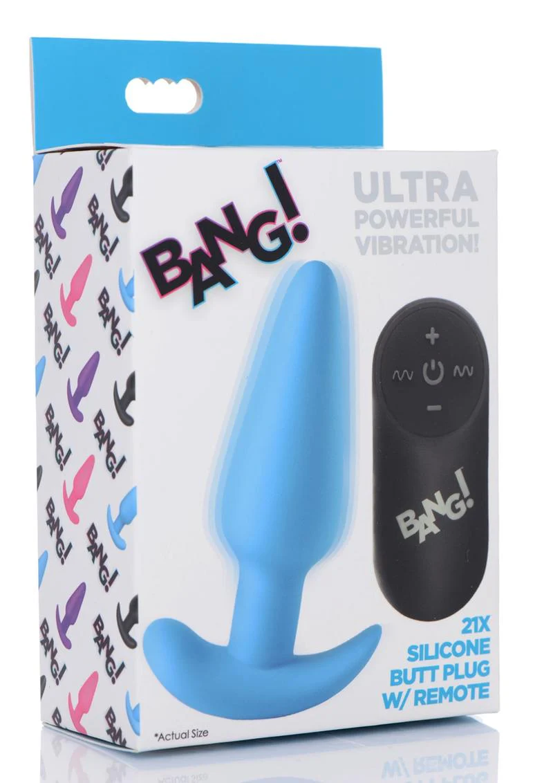 BANG 21X Silicone Vibrating Butt Plug with Remote - Image 15