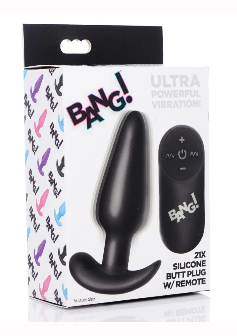 BANG 21X Silicone Vibrating Butt Plug with Remote - Image 16