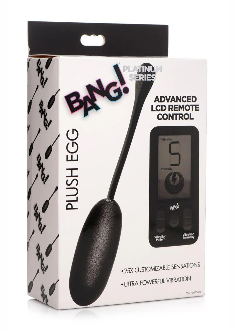 Bang! 25x Rechargeable Silicone Plush Egg With Remote Control - Image 4