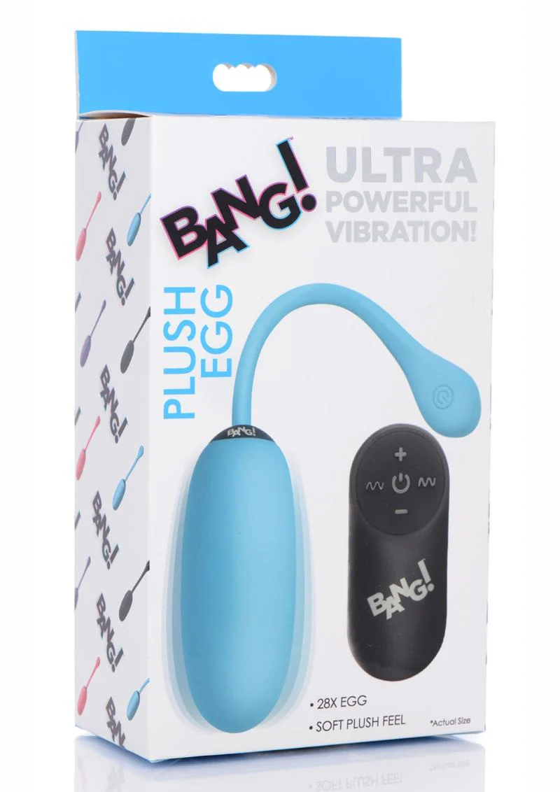 Bang! 28x Plush Silicone Rechargeable Egg With Remote Control - Image 14