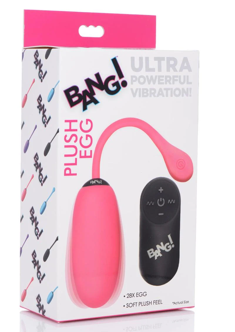 Bang! 28x Plush Silicone Rechargeable Egg With Remote Control - Image 15