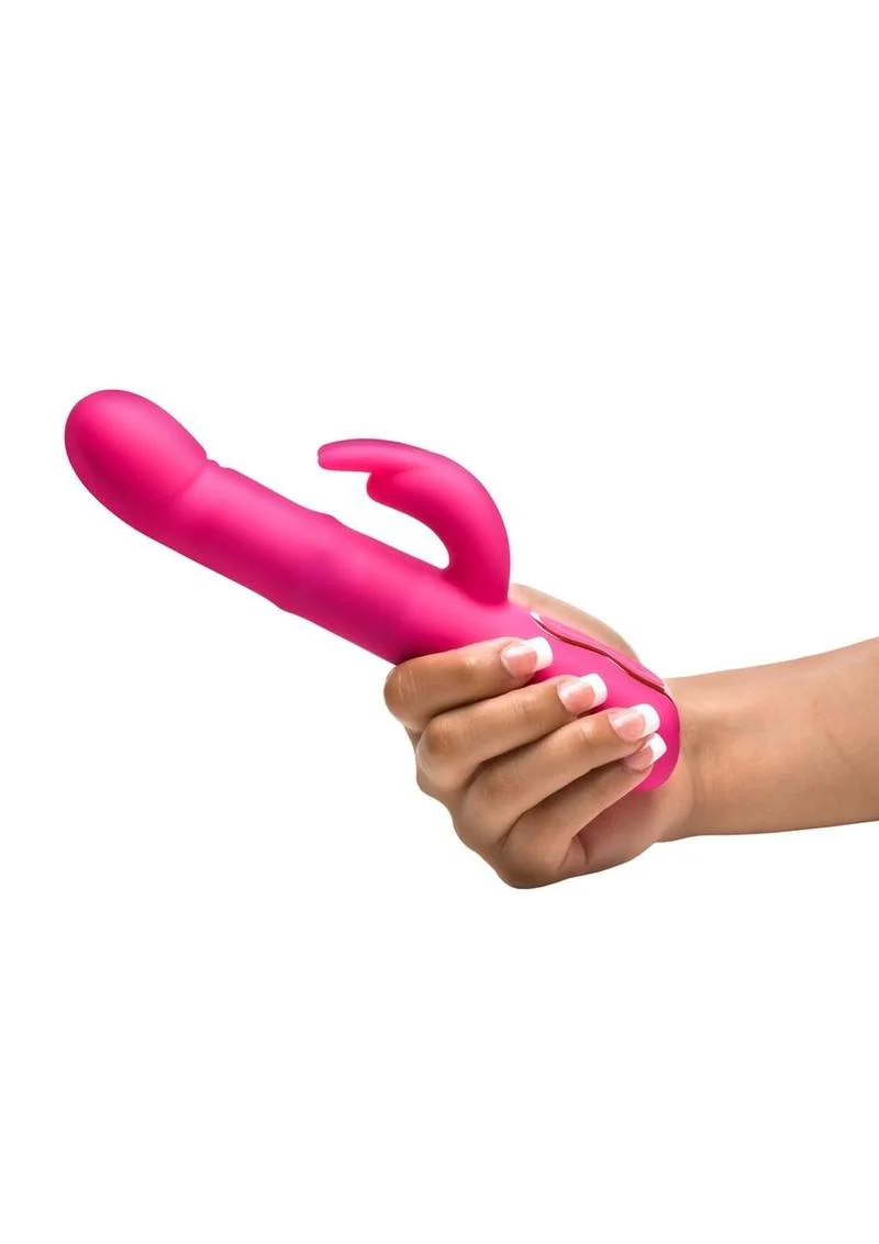 Bang! Come-Hither Beaded Silicone Rabbit Vibrator - Image 3