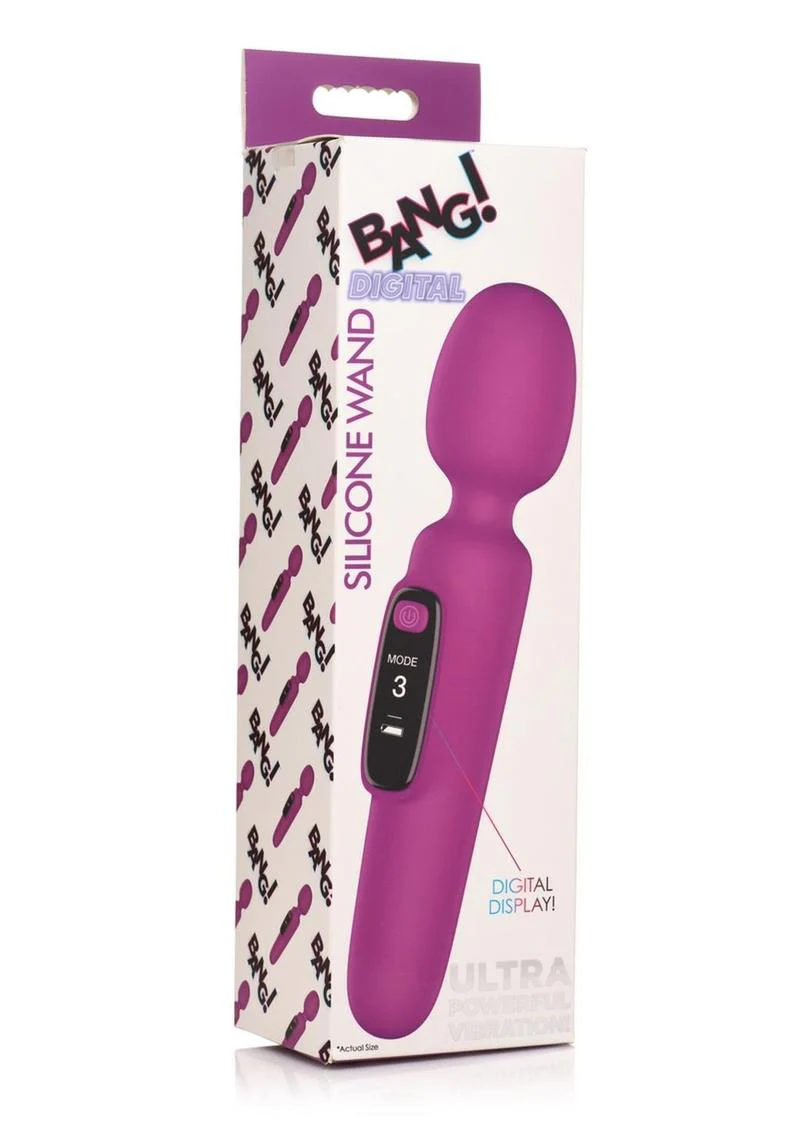 Bang! Digital Rechargeable Silicone Wand Vibrator - Image 4