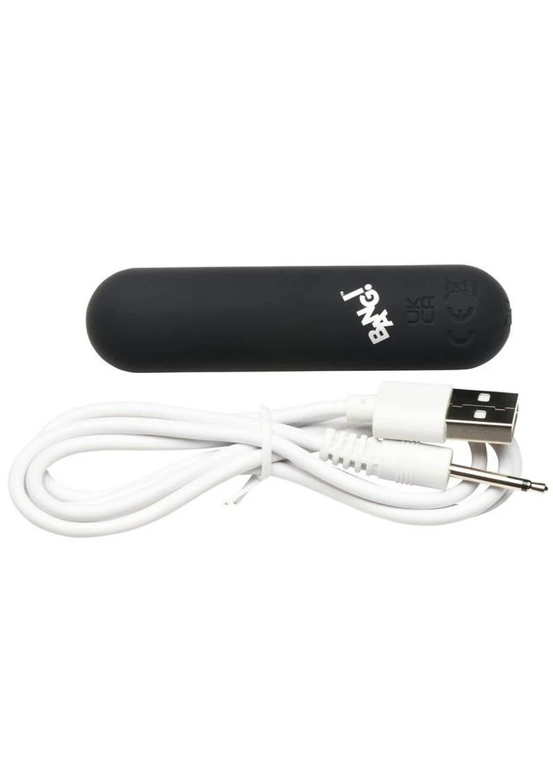 Bang! Flexible Rechargeable Silicone Bullet - Black - Image 2