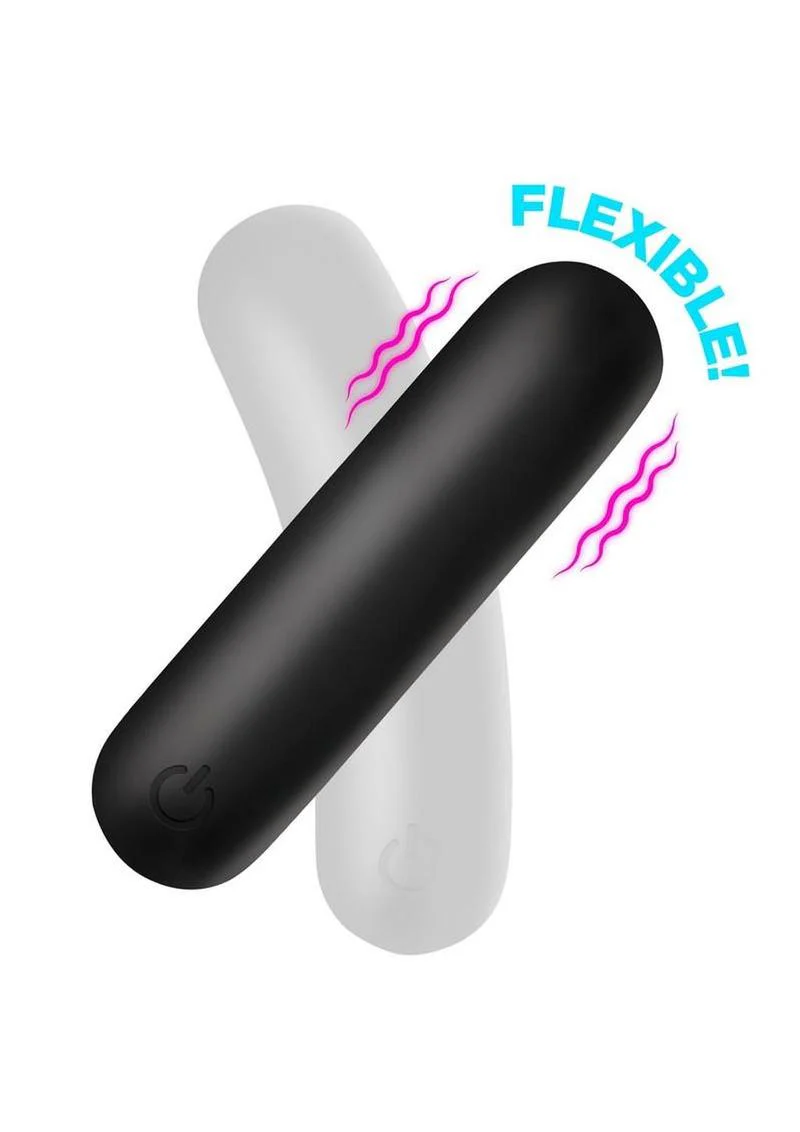 Bang! Flexible Rechargeable Silicone Bullet - Black - Image 3