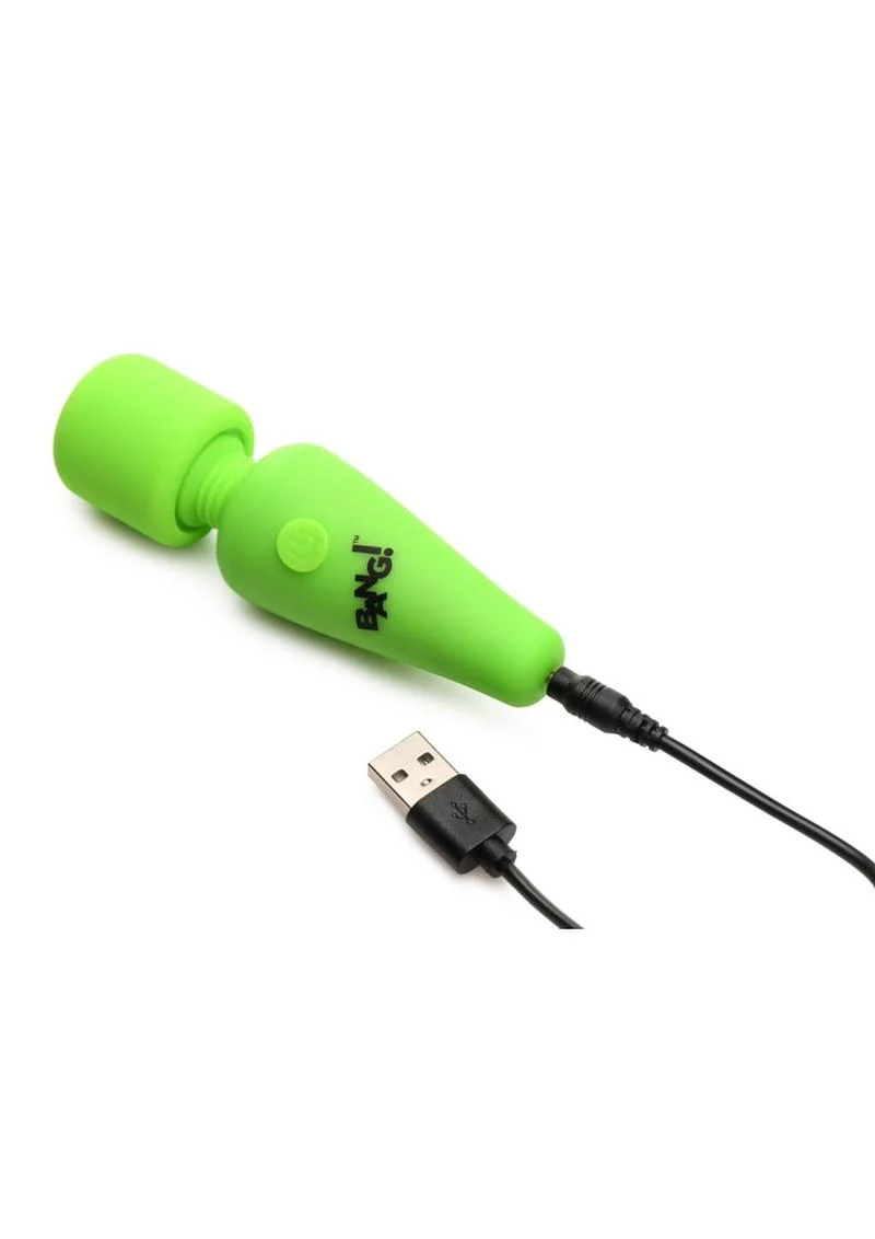 Bang! Glow in the Dark Mini Wand Rechargeable Silicone Vibrator - Image 3