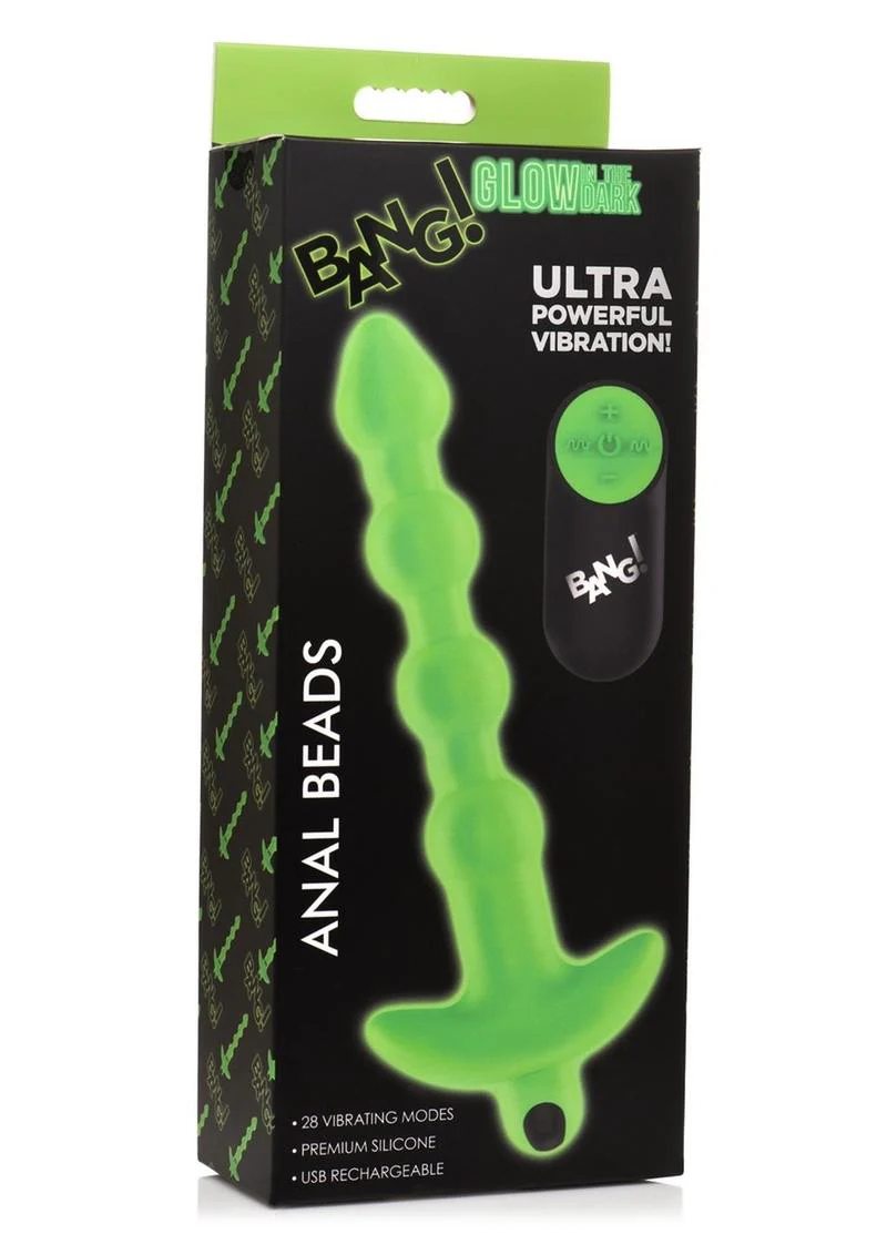 Bang! Glow In The Dark Rechargeable Anal Beads - Image 4