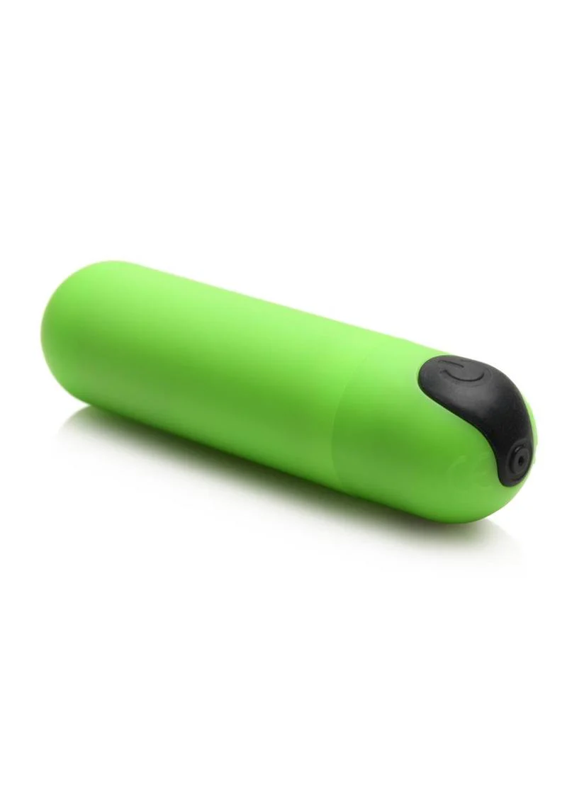 Bang! Glow in the Dark Rechargeable Silicone Bullet with Remote - Image 2