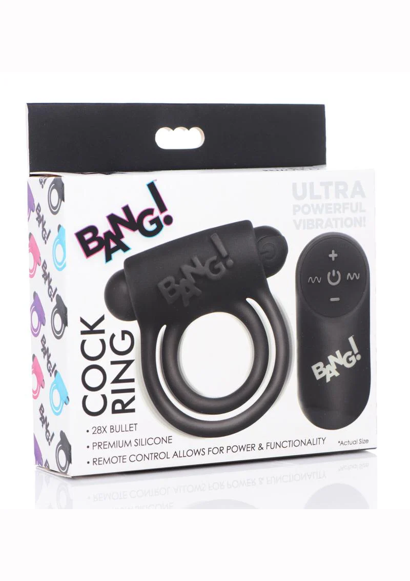 Bang! Rechargeable Cock Ring and Bullet With Remote Control - Image 13