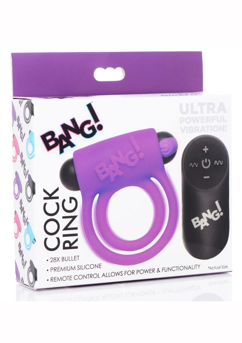 Bang! Rechargeable Cock Ring and Bullet With Remote Control - Image 16