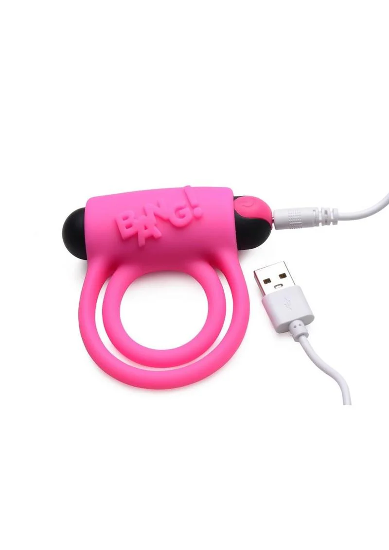Bang! Rechargeable Cock Ring and Bullet With Remote Control - Image 8