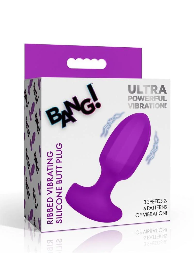Bang Ribbed Vibrating Butt Plug - Image 3
