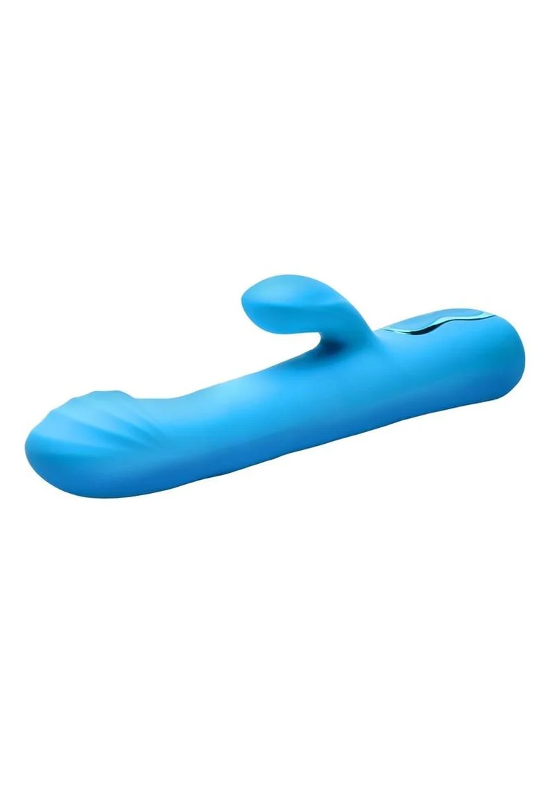 Bang! Blue Rotating Beaded Silicone Rabbit Vibrator - Image 2