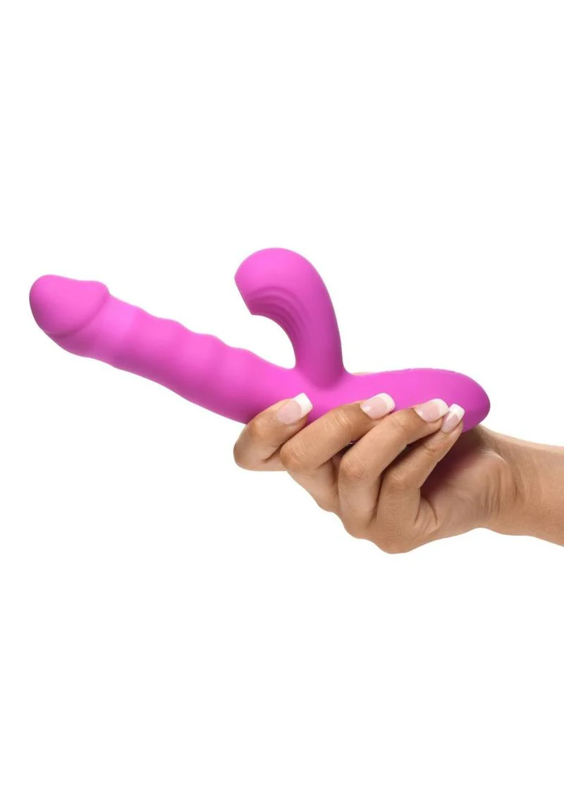 Bang! Thrusting & Sucking Silicone Rabbit Vibrator - Image 3