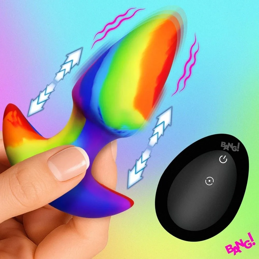 Bang Thrusting and Vibrating Silicone Butt Plug - Image 2
