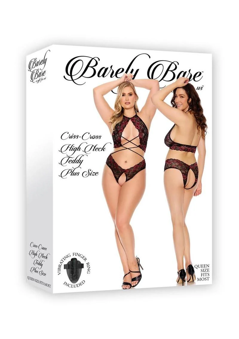 Barely Bare Criss-Cross High Neck Teddy - Image 6