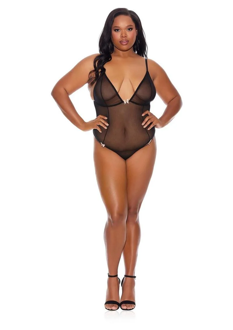 Barely Bare Crotchless Mesh Teddy - Image 3
