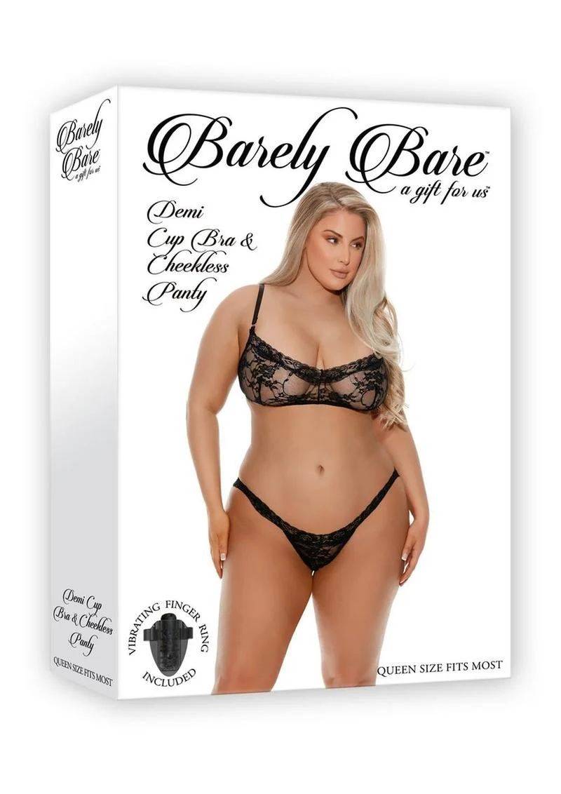 Barely Bare Demi Cup Bra And Cheekless Panty Set - Image 3