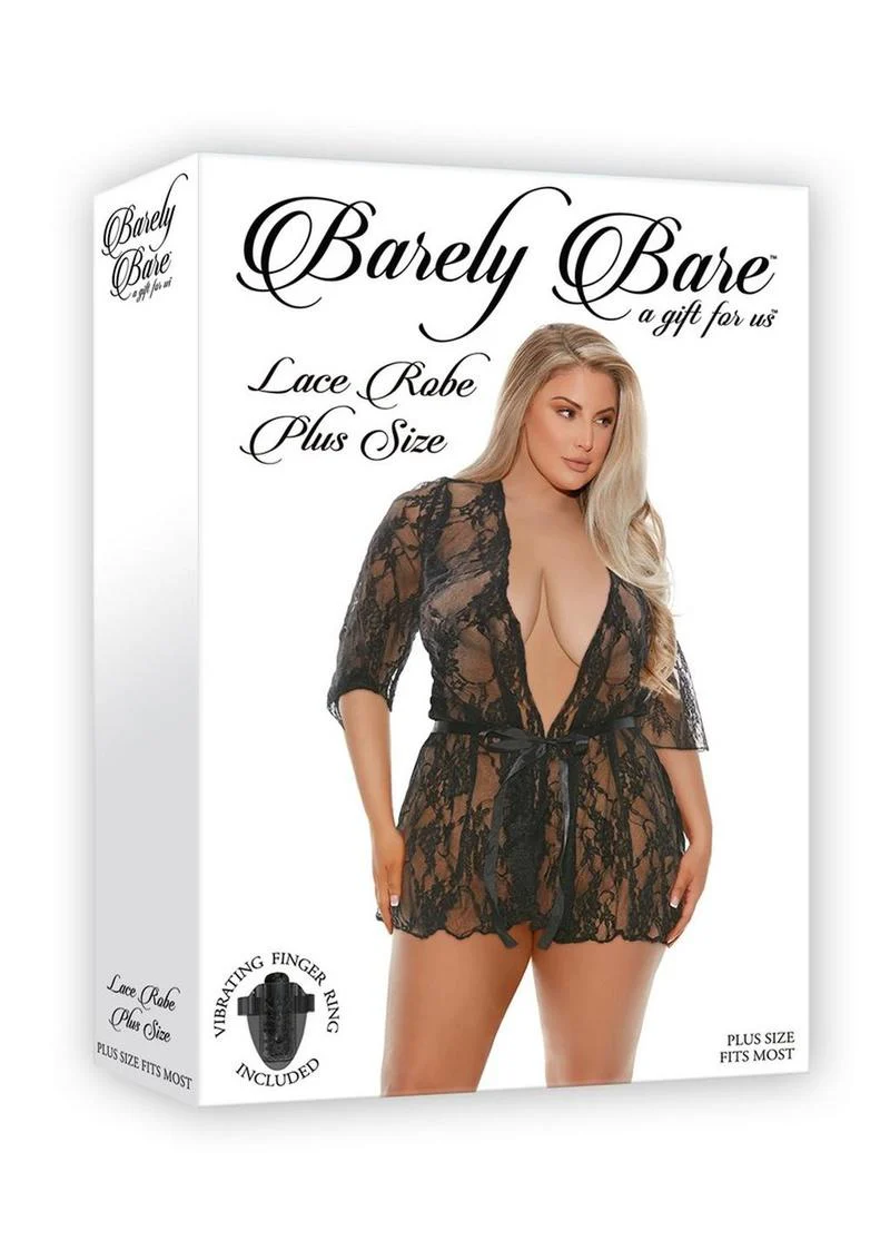 Barely Bare Lace Robe Plus Size - Image 4