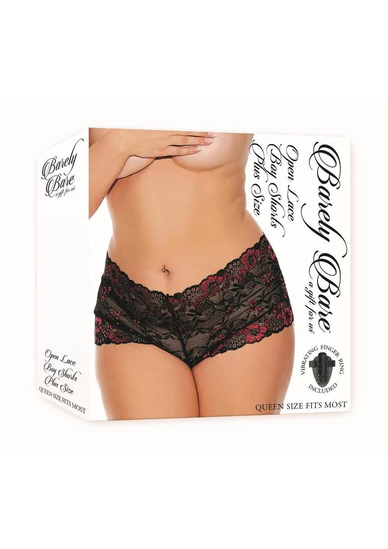 Barely Bare Open Lace Boy Shorts - Image 3