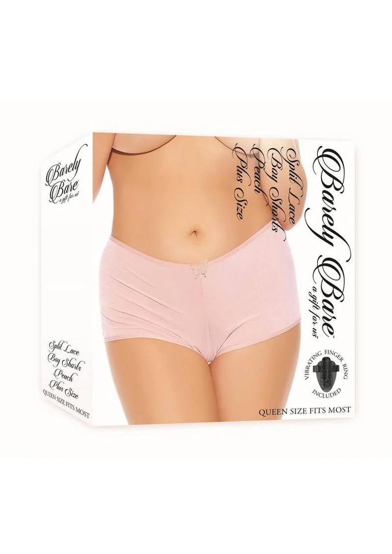 Barely Bare Split Lace Boy Shorts - Image 3
